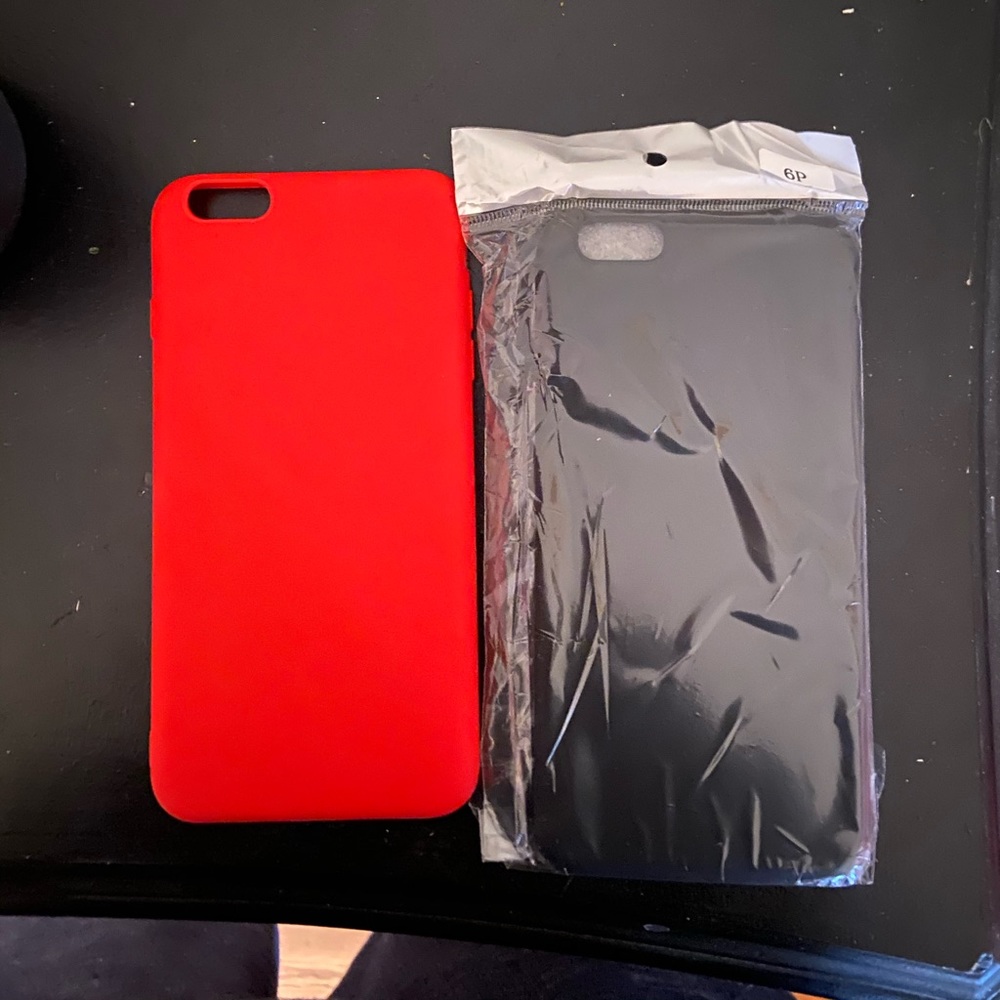 iphone 6+/6s+ phone case in black and red